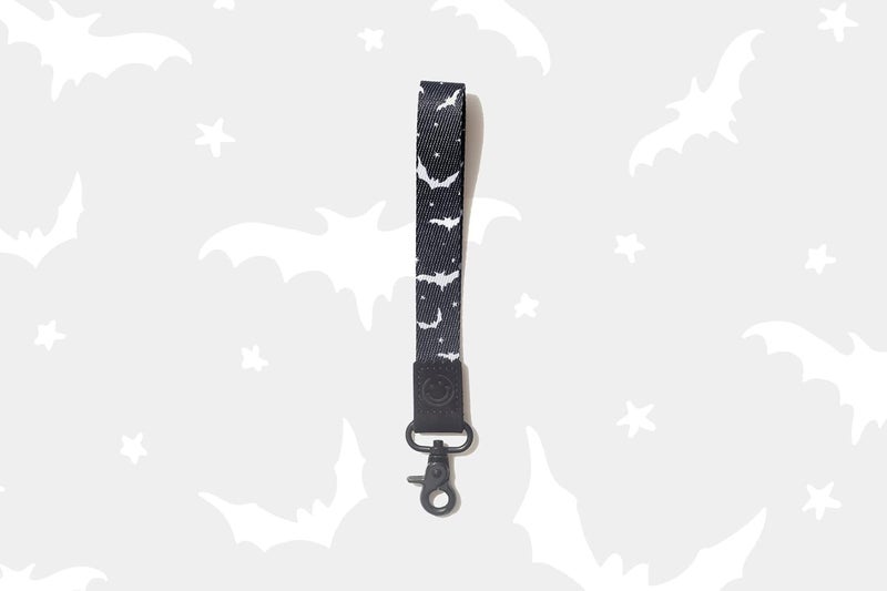 DQL Halloween Gifts Bats Print key lanyard, wristlet strap for key, gothic wrist lanyard keychain, short key lanyard - Image 2